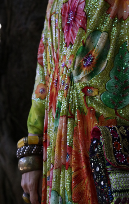 Secret Garden Sequin Kaftan Dress : Festive Sequin Kaftan Dress