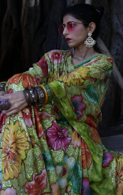 Secret Garden Sequin Kaftan Dress : Festive Sequin Kaftan Dress