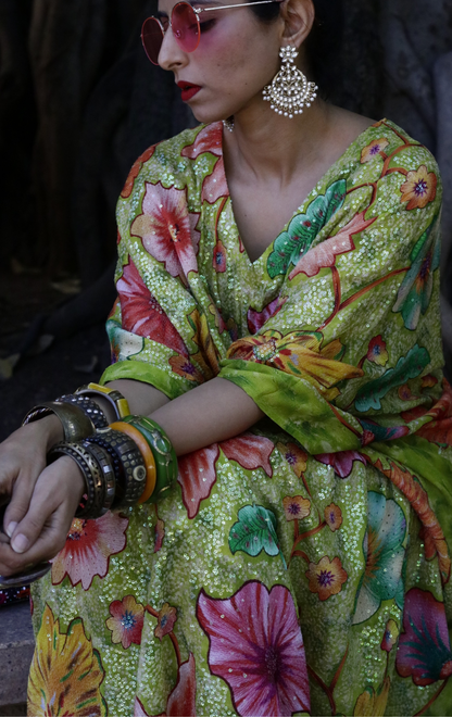 Secret Garden Sequin Kaftan Dress : Festive Sequin Kaftan Dress