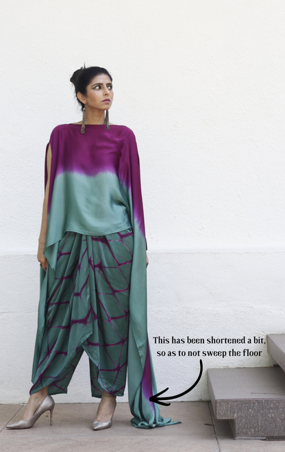 Clamp Dye Modal Co-ord Skirt Set 'Forest' : 2 Piece Skirt Top Set