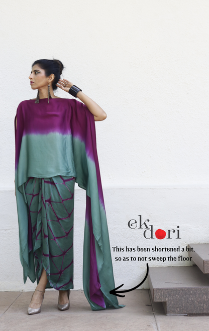 Clamp Dye Modal Co-ord Skirt Set 'Forest' : 2 Piece Skirt Top Set