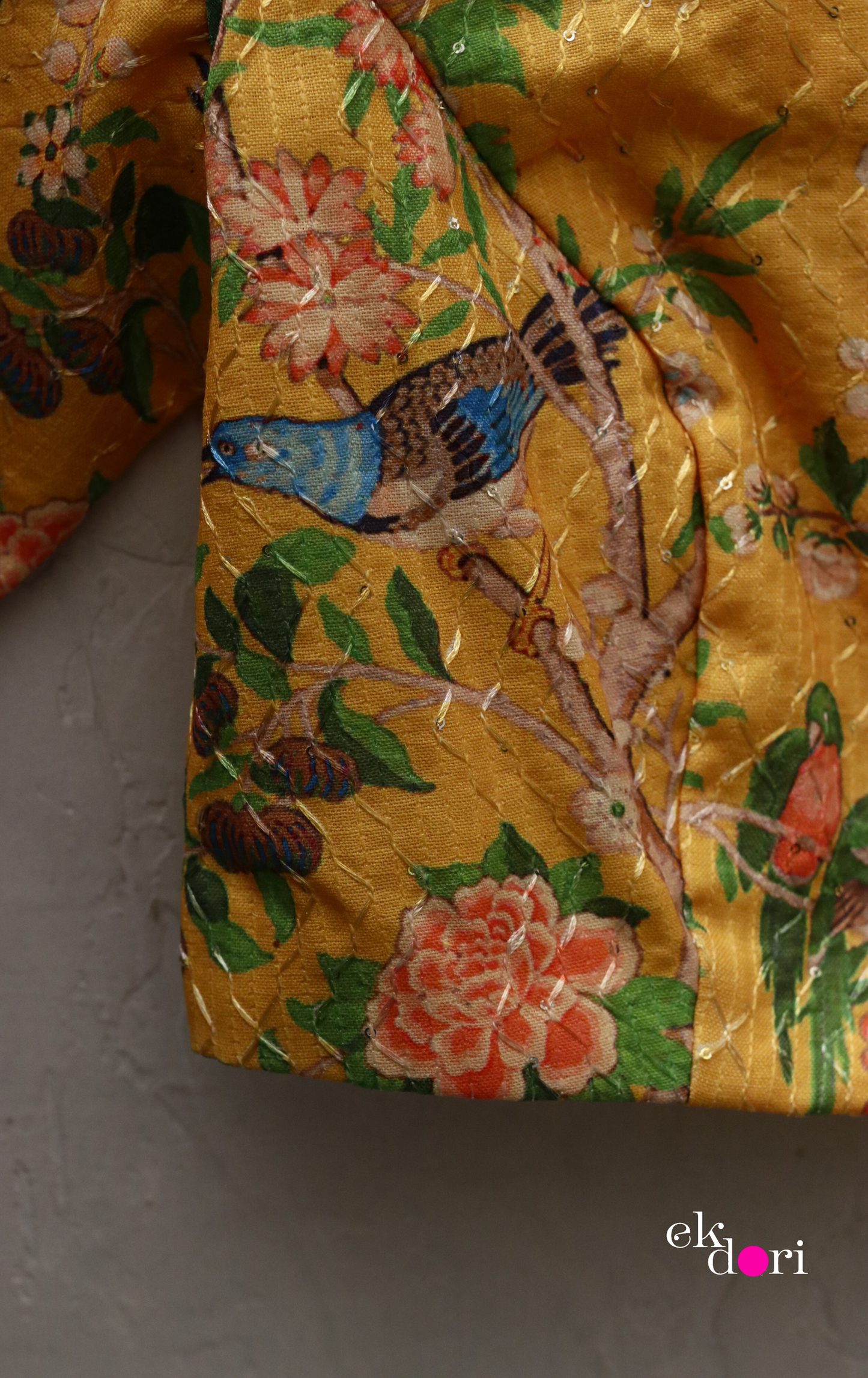 Blue Bird Cotton Sequin Saree Blouse : Buy Cotton Saree Blouse