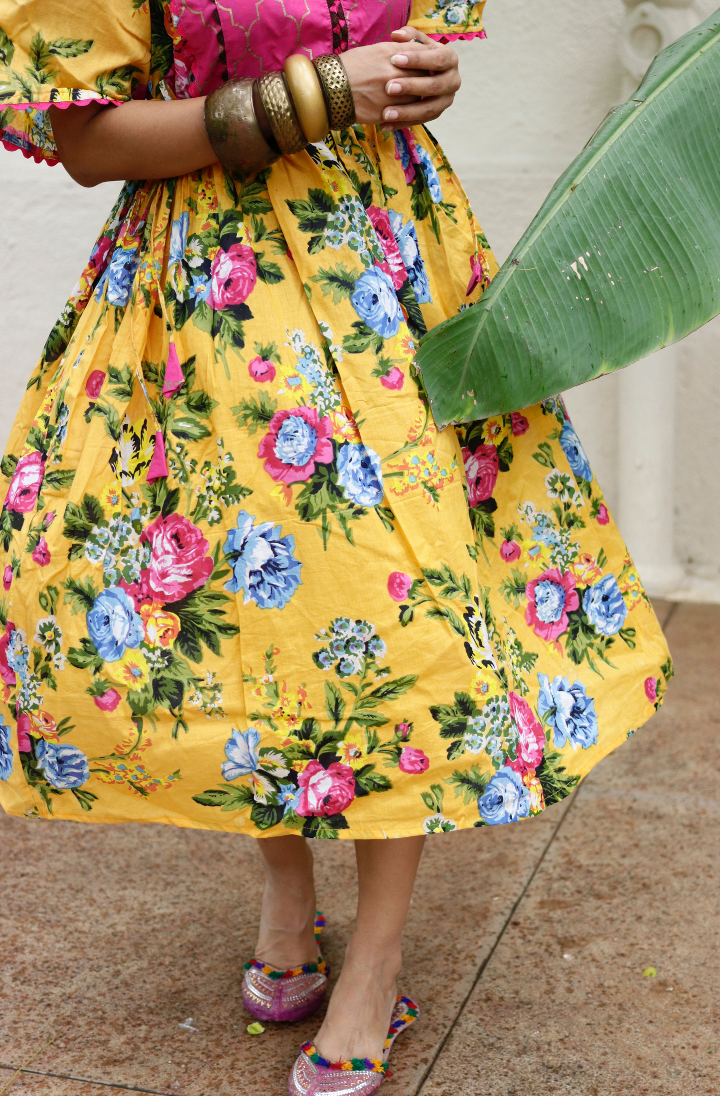 Cotton Dress : Banjaaran Dress In Yellow