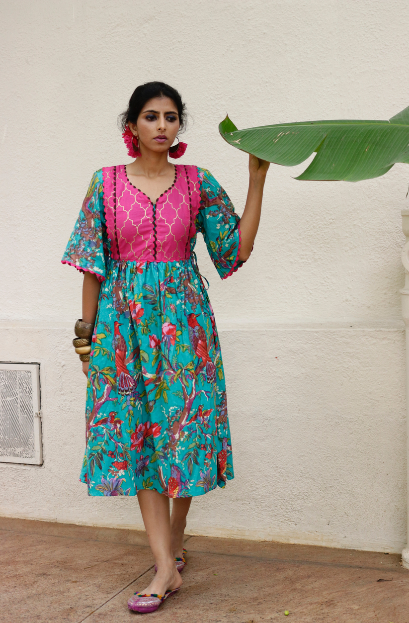 The Haldi Kumkum Cotton Banjaaran Dress