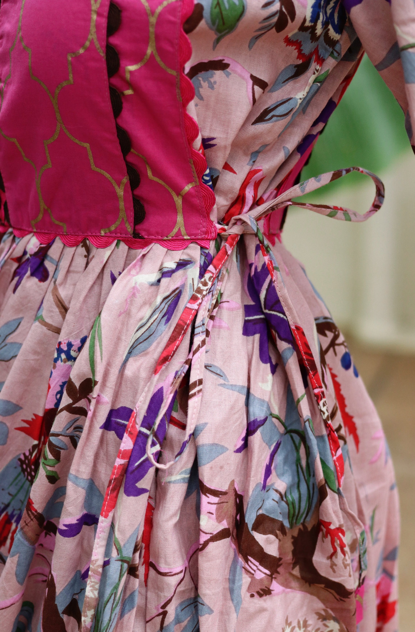 Cotton Dress : Banjaaran Dress In Powder Pink