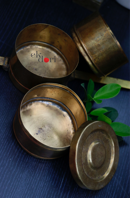 Vintage Brass Home Decor : Vintage Brass Indian Tiffin Carrier