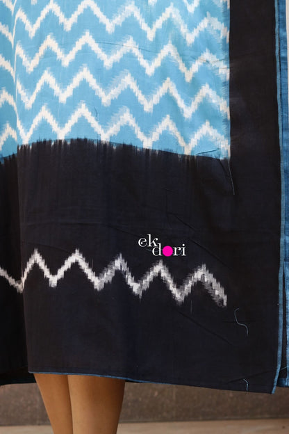 Lake Views Handloom Ikat Kaftan Kurta Dress