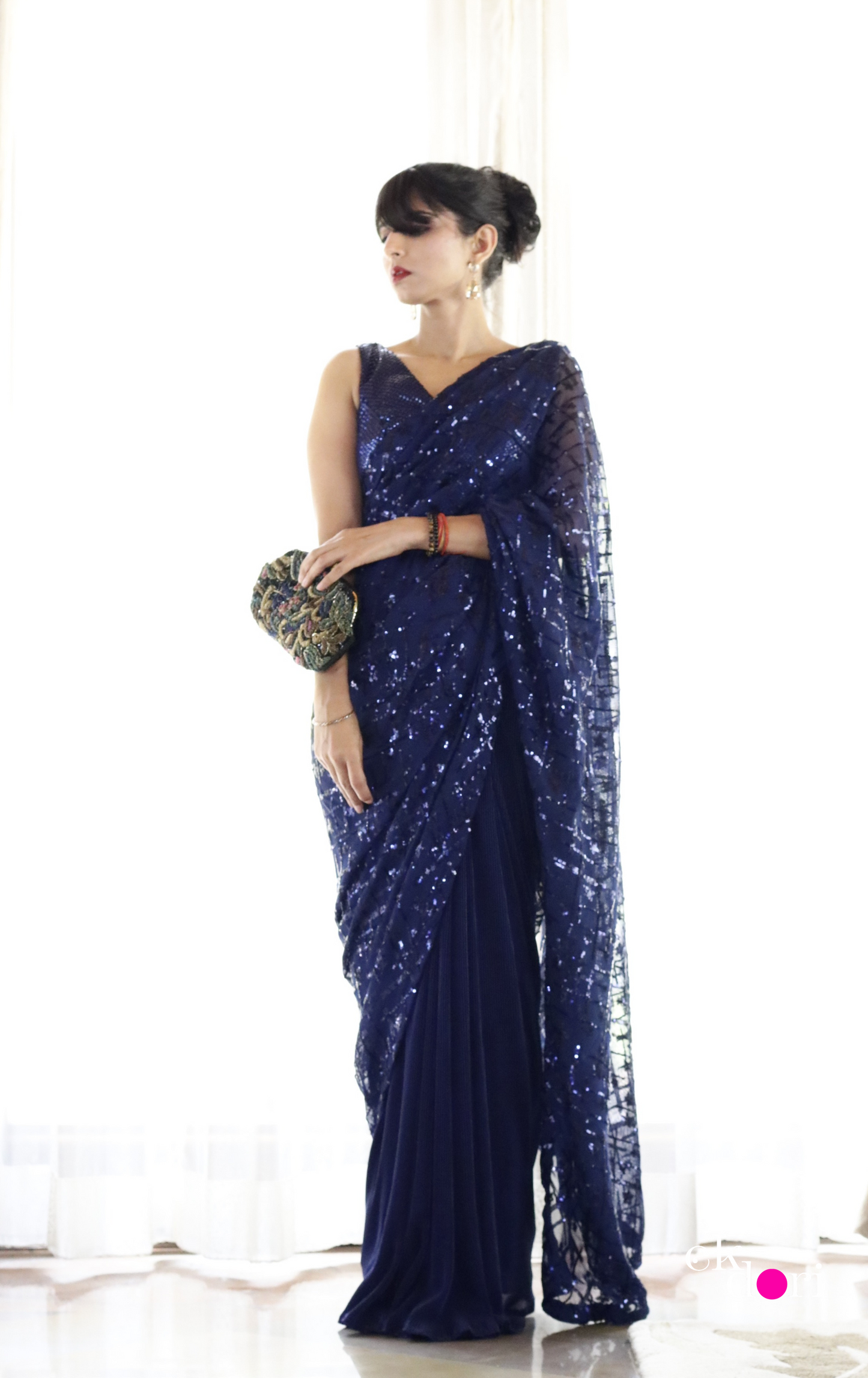 'Belle Of The Ball' Statement Sequin Saree : Bling It On Festive Cocktail Saree Collection