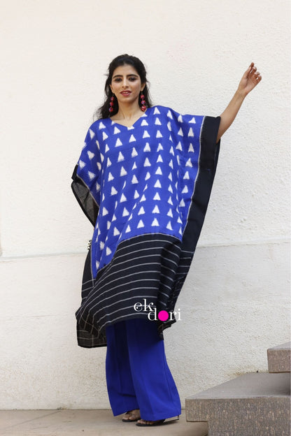 Mountain Air Handloom Ikat Kaftan Kurta Dress