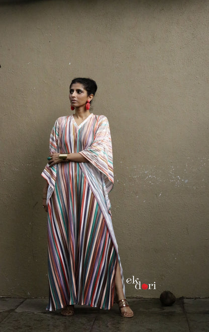 Monsoon Magic Micropleated Kaftan Dress : Statement Micropleated Kaftan Kurta Dress