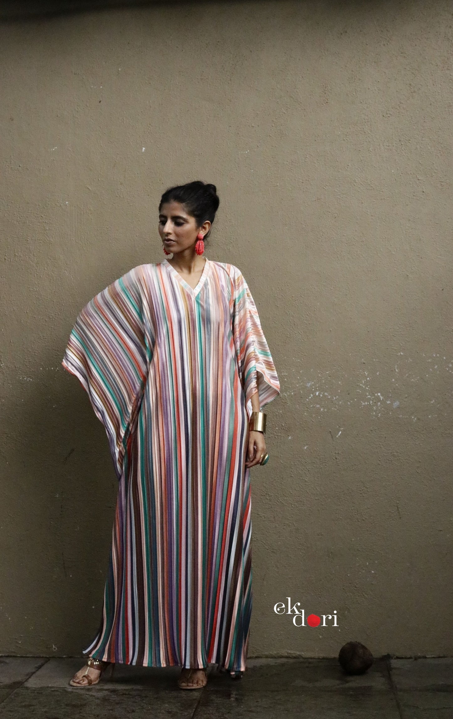 Monsoon Magic Micropleated Kaftan Dress : Statement Micropleated Kaftan Kurta Dress