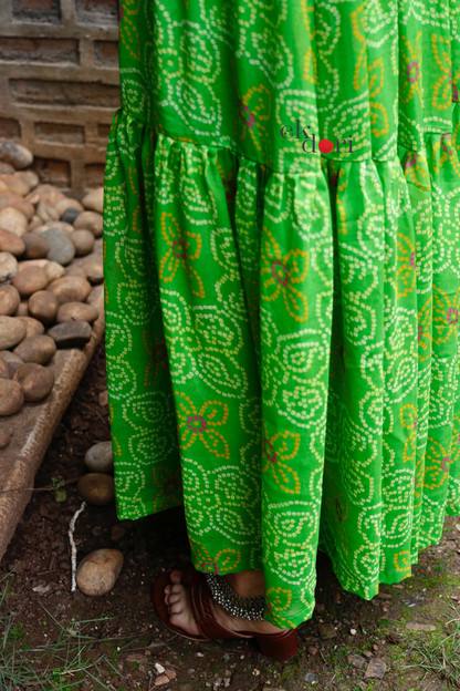 Festive Dresses : Backless Bandhani Dress : Sutli Bomb Dress