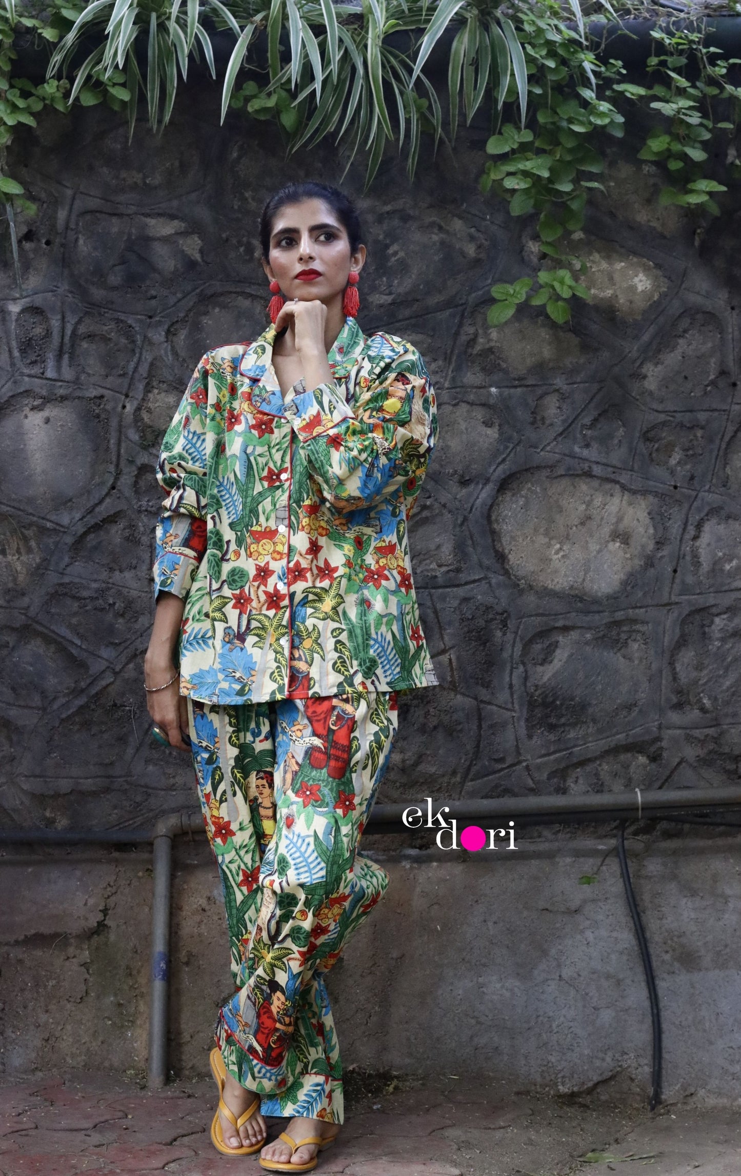 'Magical Tales' Cotton Co-ord Pyjama Set : Buy Frida Cotton Pyjama Set