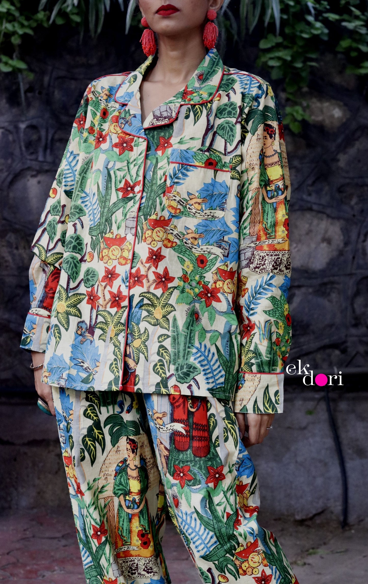 'Magical Tales' Cotton Co-ord Pyjama Set : Buy Frida Cotton Pyjama Set