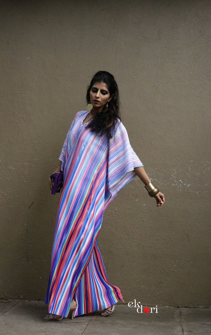 Unicorn Dust Micropleated Kaftan Dress : Statement Micropleated Kaftan Kurta Dress