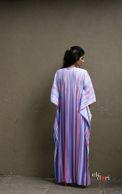 Unicorn Dust Micropleated Kaftan Dress : Statement Micropleated Kaftan Kurta Dress