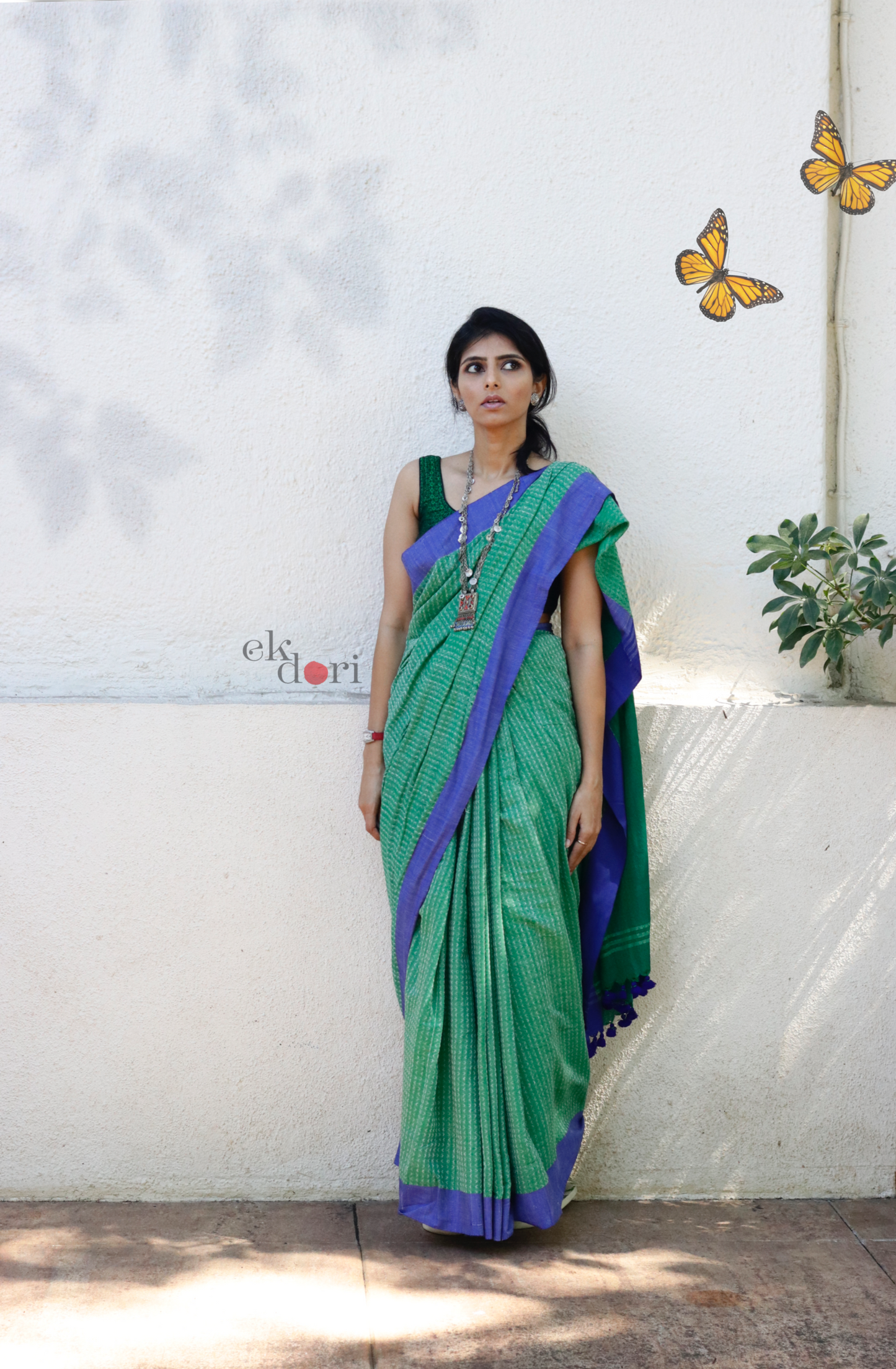 Handloom Cotton Saree : The Rainforest Handloom Soft Cotton Saree