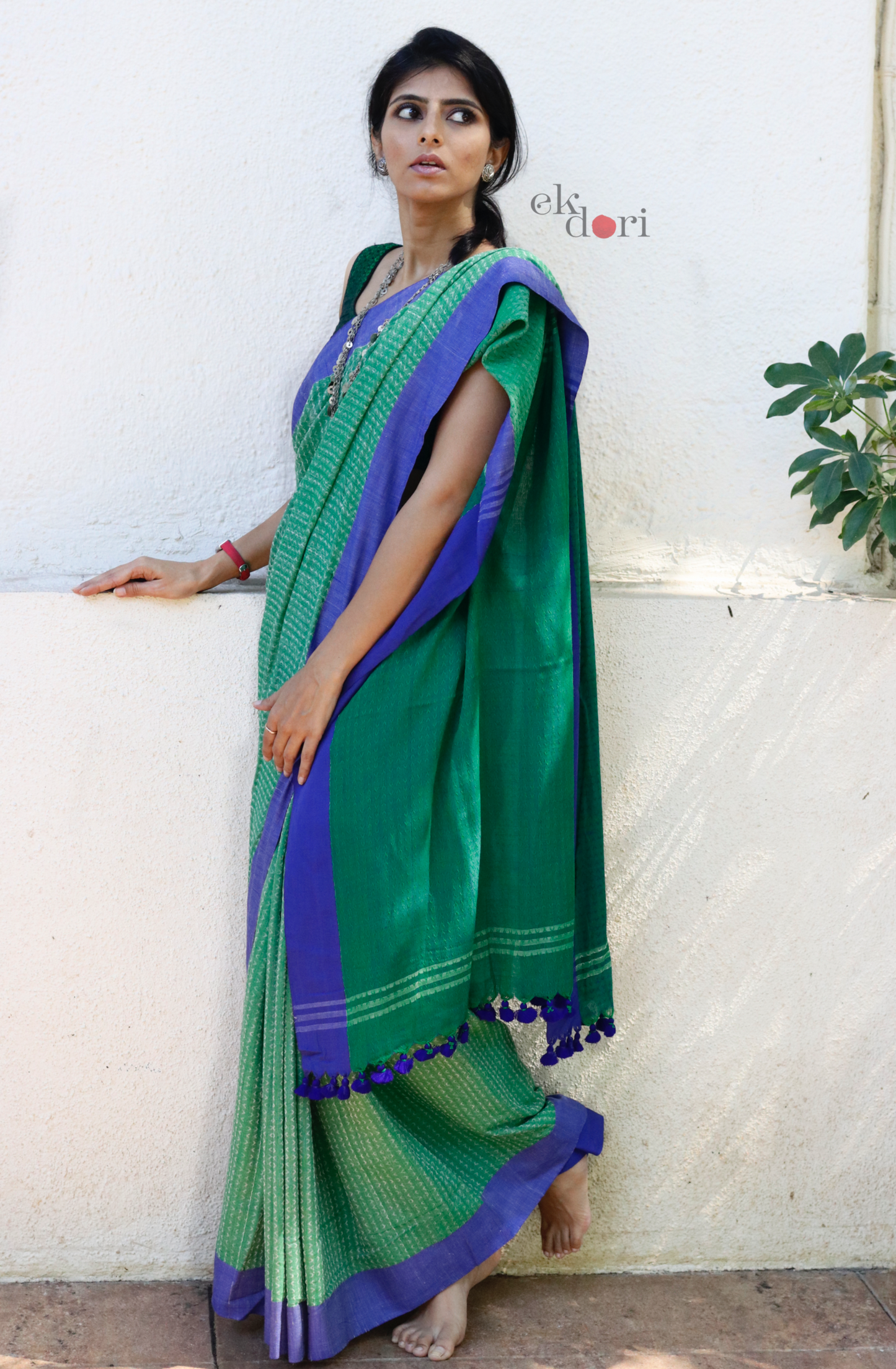 Handloom Cotton Saree : The Rainforest Handloom Soft Cotton Saree