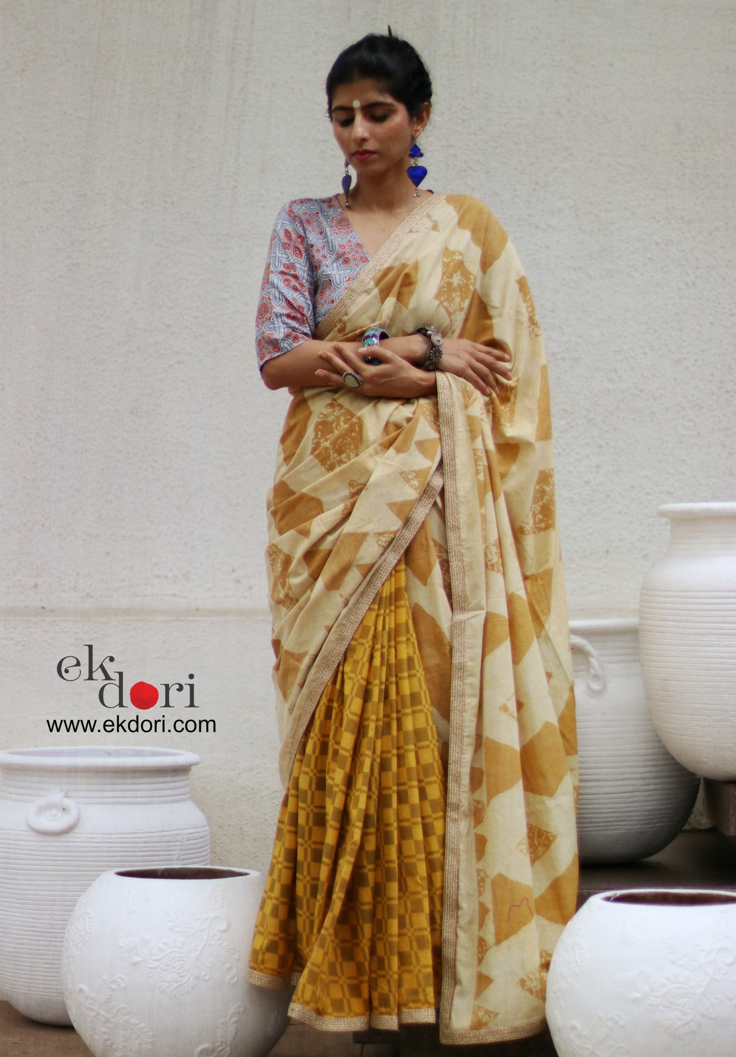 Haldi On My Hands : Cotton Saree