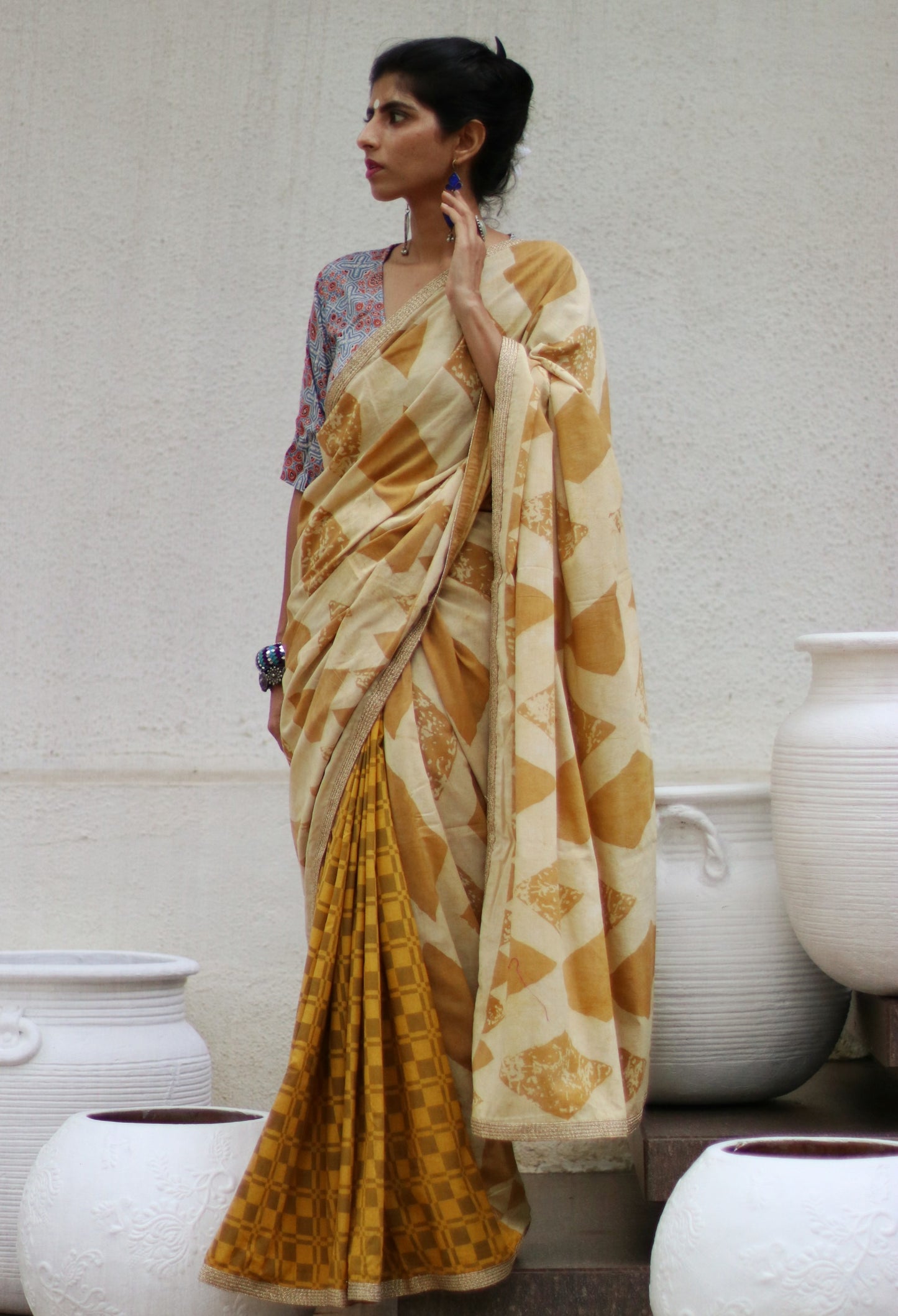 Haldi On My Hands : Cotton Saree