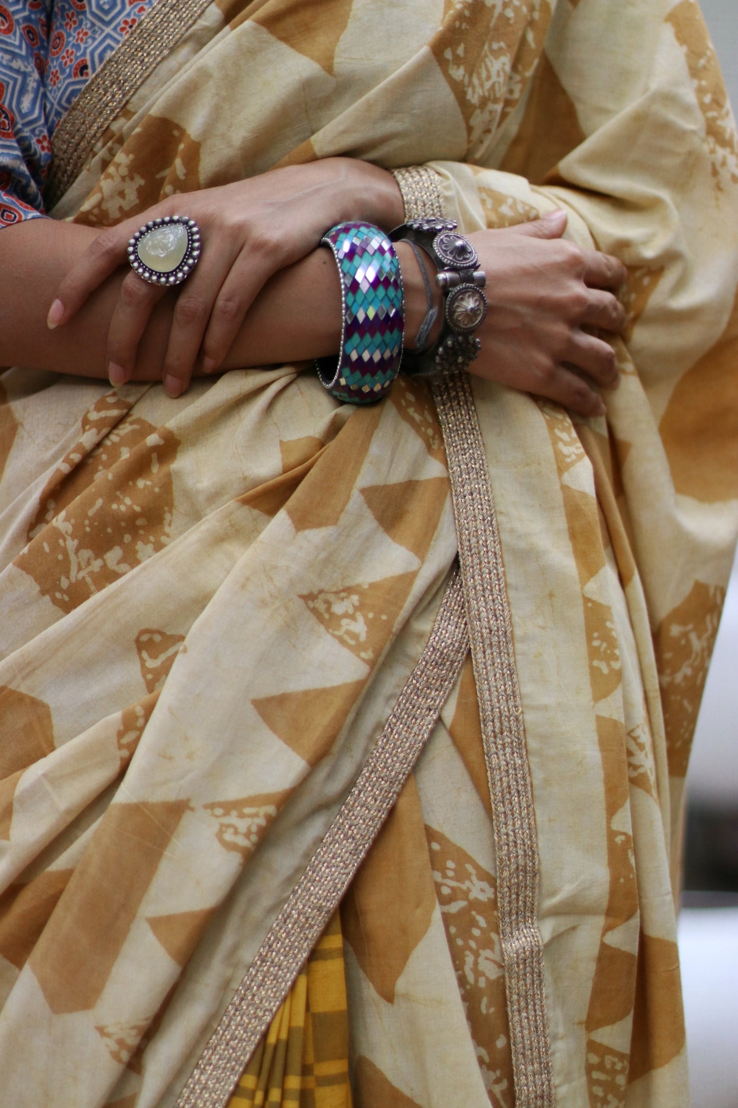 Haldi On My Hands : Cotton Saree