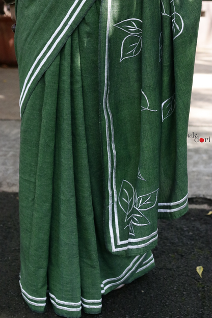 Buy Handloom Sarees Online : Handloom Saree Collection : Dharti Green Sari