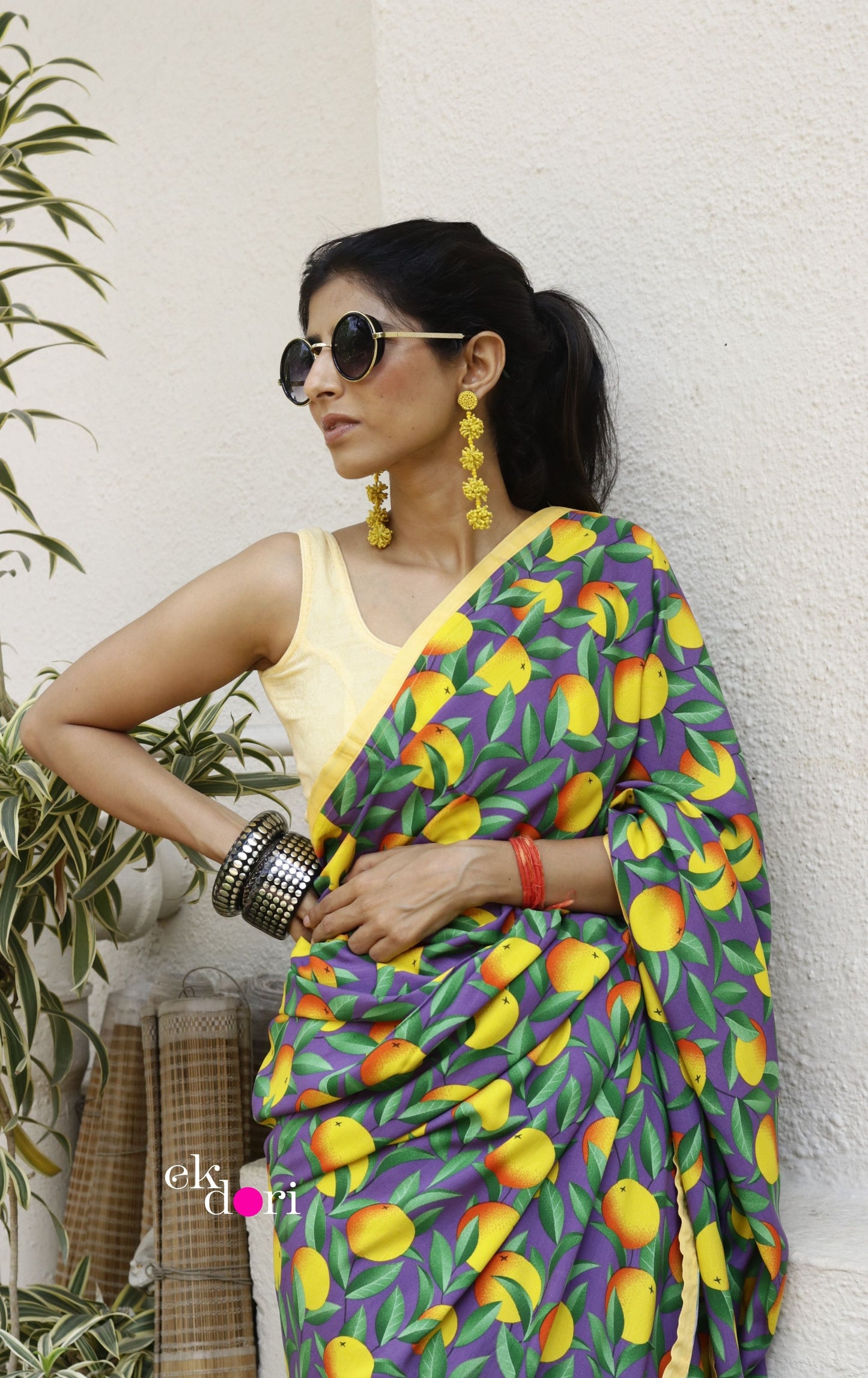 Lemon Saree : Fun Under The Sun Saree Collection : Fun Printed Sarees For Summer