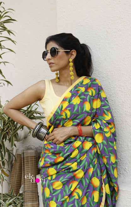 Lemon Saree : Fun Under The Sun Saree Collection : Fun Printed Sarees For Summer