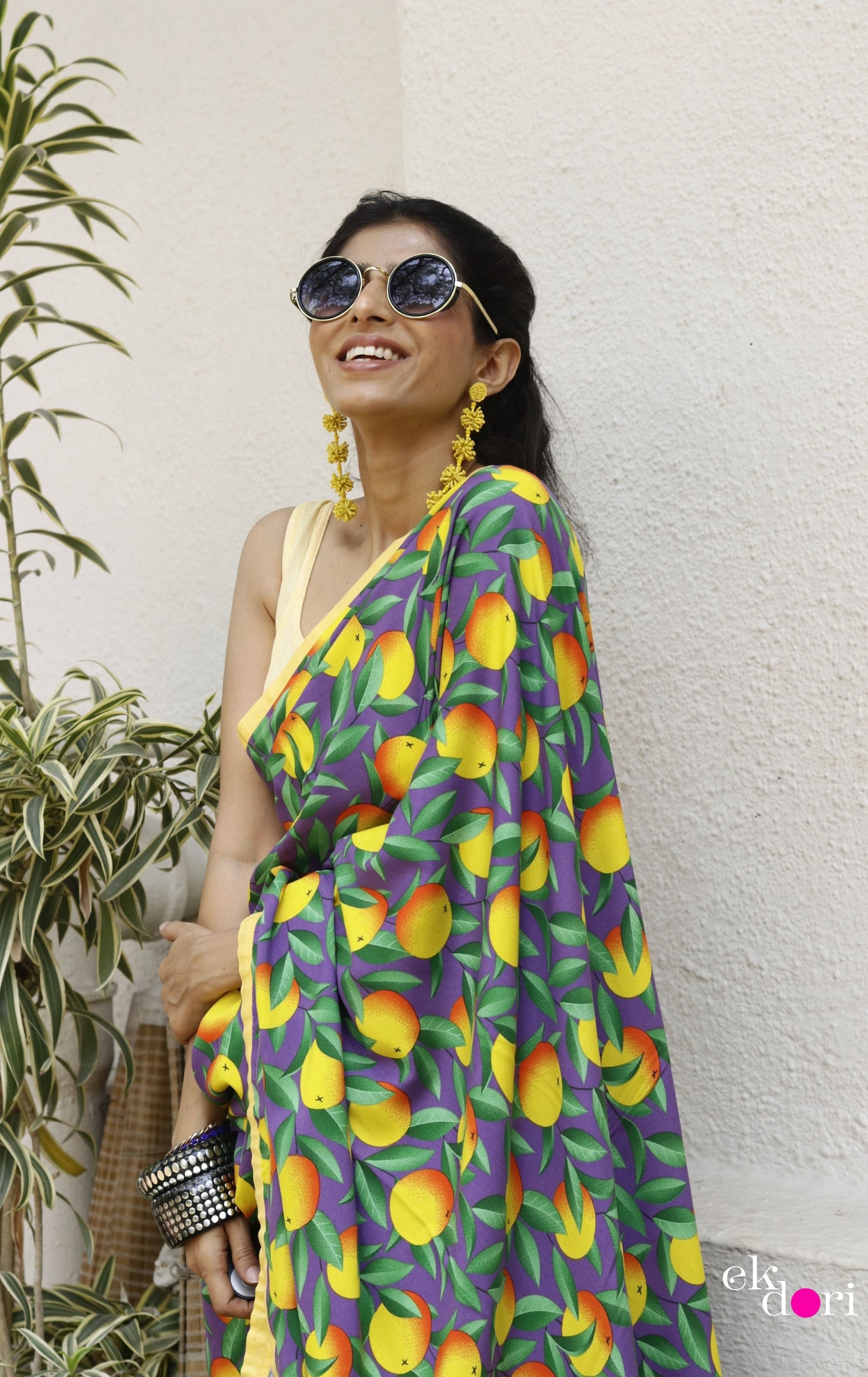 Lemon Saree : Fun Under The Sun Saree Collection : Fun Printed Sarees For Summer