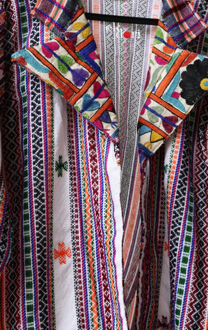 70's Child Tribal Shawl Jacket With Vintage Kutch Embroidery