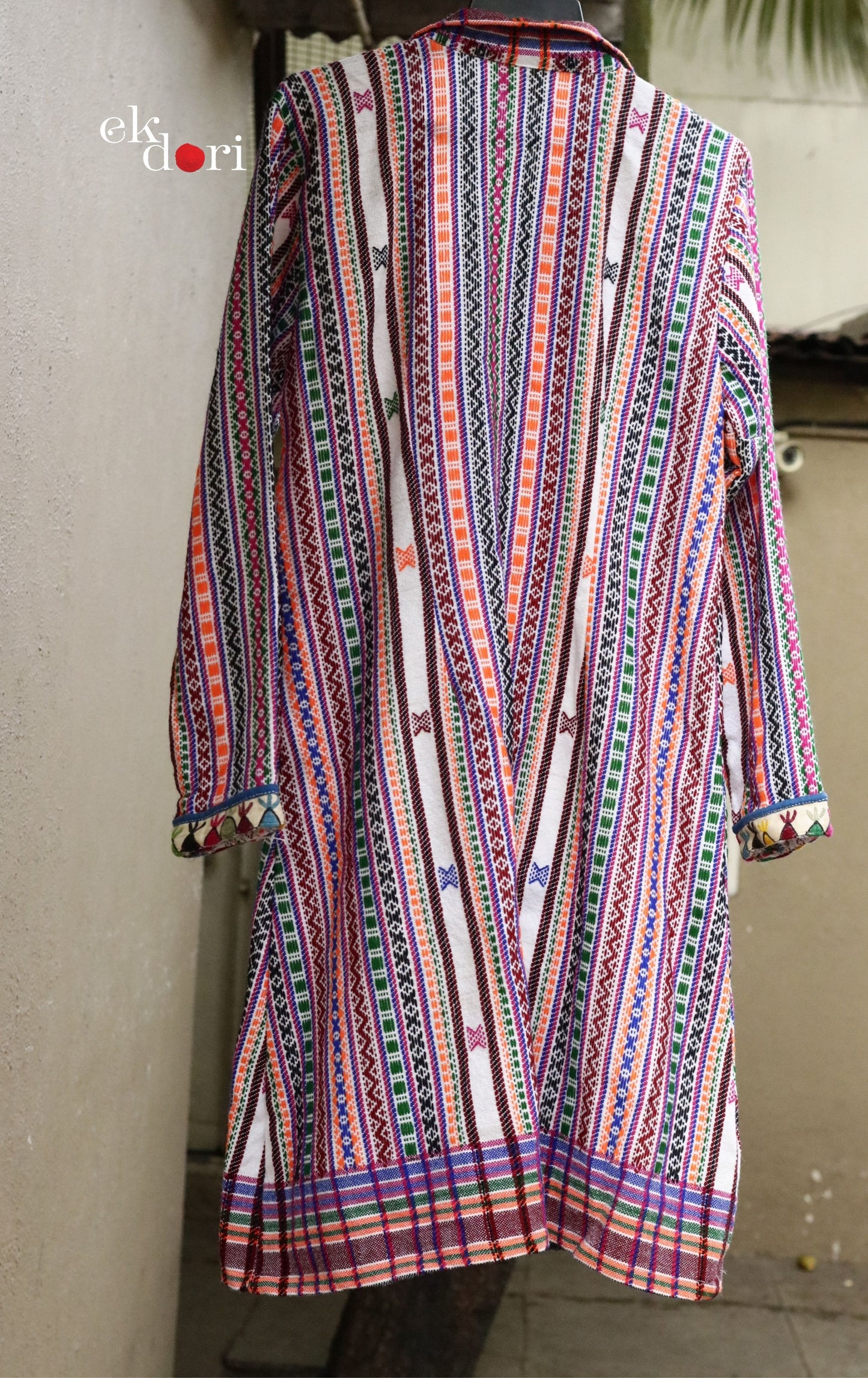 70's Child Tribal Shawl Jacket With Vintage Kutch Embroidery