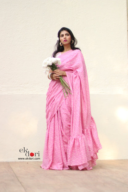 Fly Me To The Stars Saree : Frill Designer Sraee