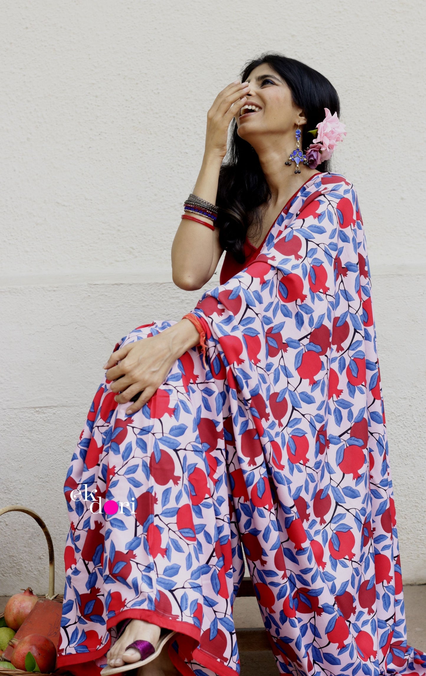 Anaar Saree In Pink: Fun Under The Sun Saree Collection : Fun Printed Sarees For Summer