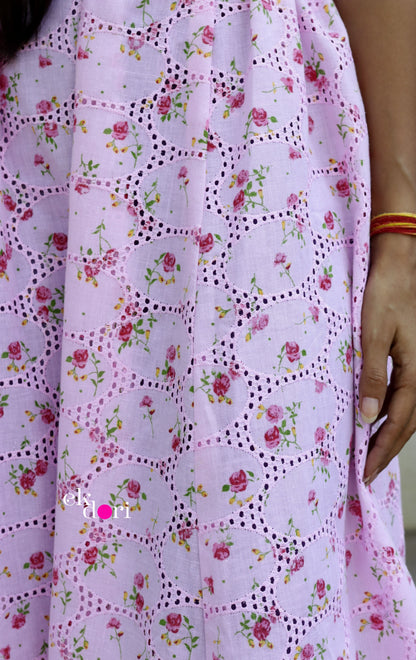 Nanis Printed Saree Petticoat : Wild Flowers Cotton Petticoat Underskirt
