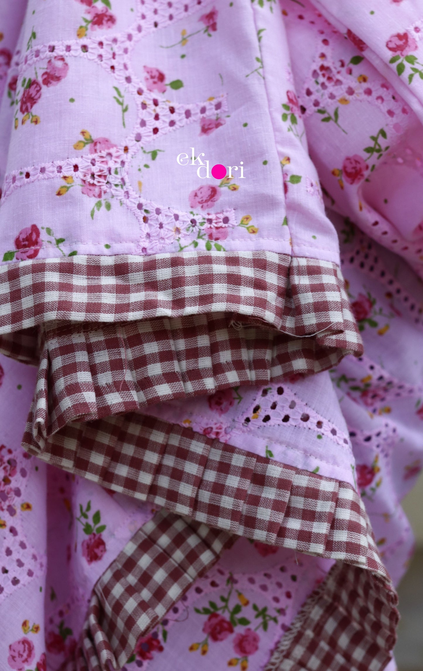 Nanis Printed Saree Petticoat : Wild Flowers Cotton Petticoat Underskirt