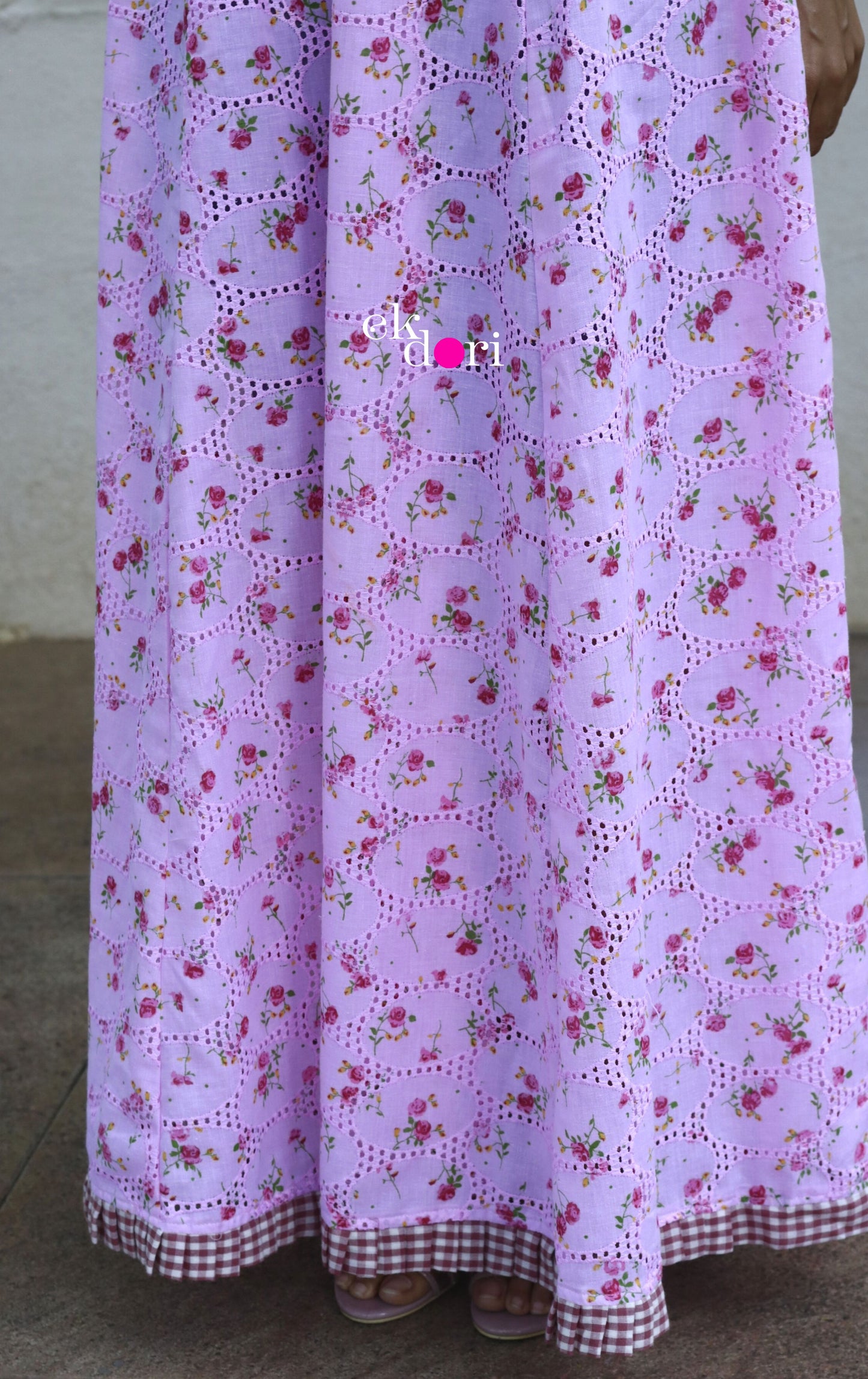 Nanis Printed Saree Petticoat : Wild Flowers Cotton Petticoat Underskirt