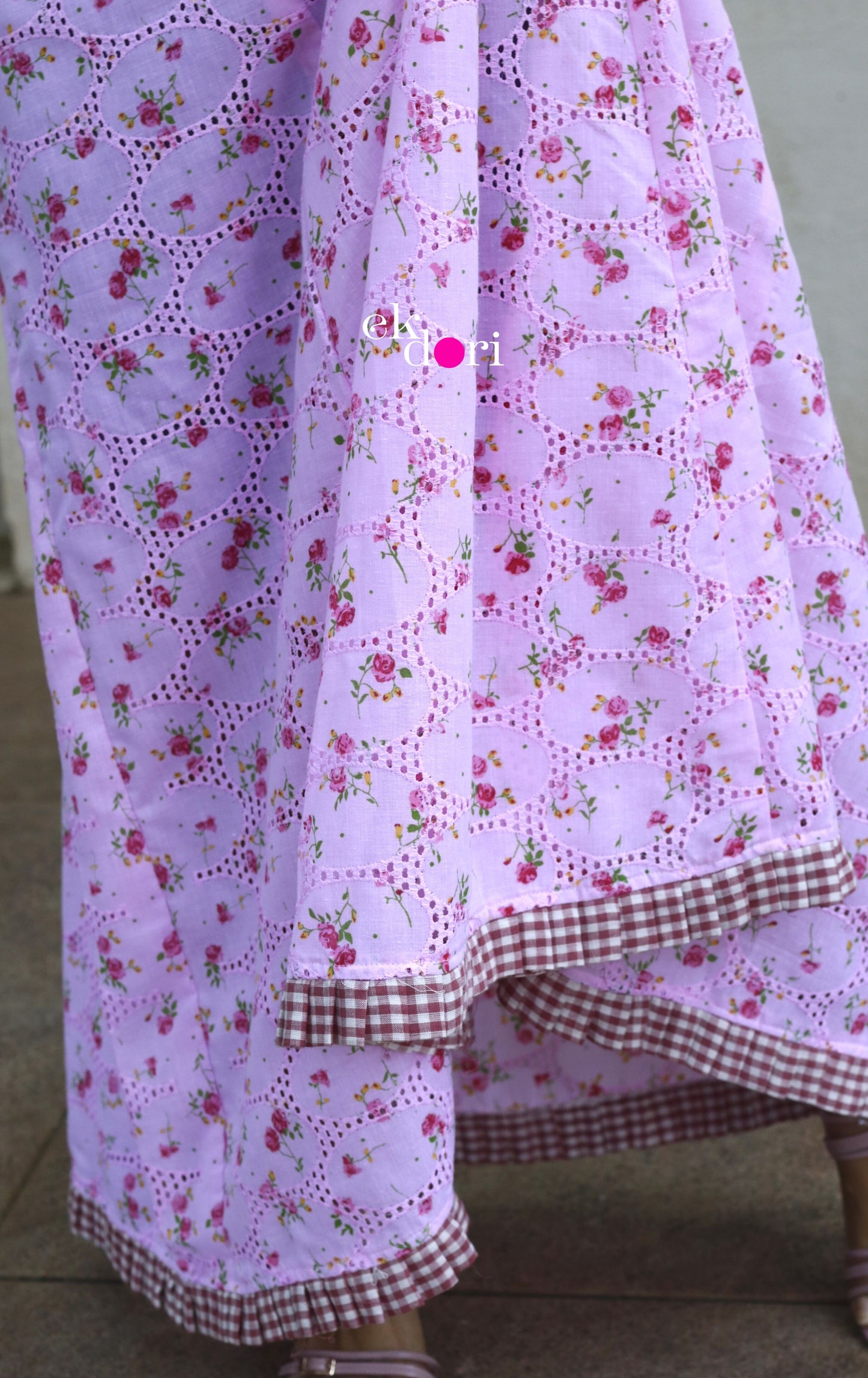 Nanis Printed Saree Petticoat : Wild Flowers Cotton Petticoat Underskirt