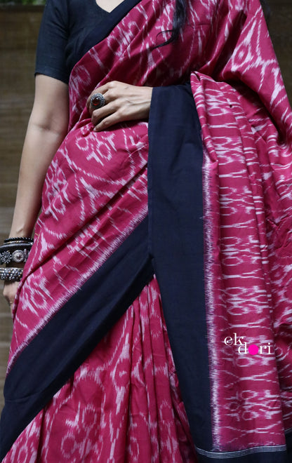 'Saloni' Handloom Pochampally Ikat Saree : Workwear Saree Handloom Pochampally Ikat Saree