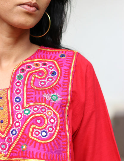 The Haldi Kumkum Cotton Banjaaran Dress