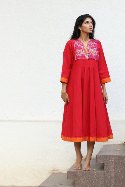 The Haldi Kumkum Cotton Banjaaran Dress
