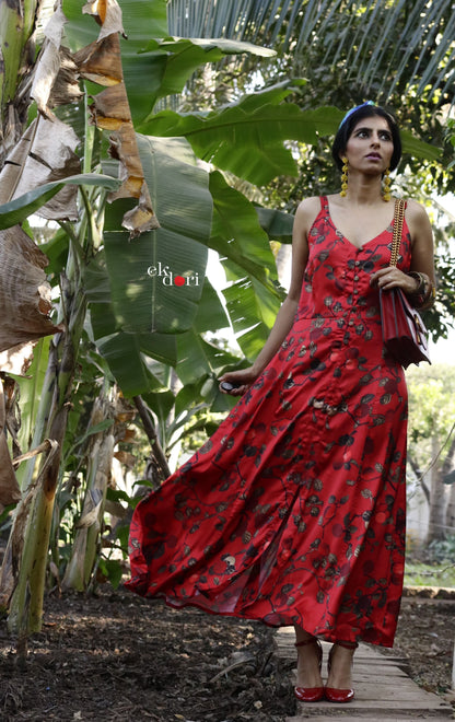 Cherry On The Top Red Maxi Dress : Evening Dress : Resort Wear Dress