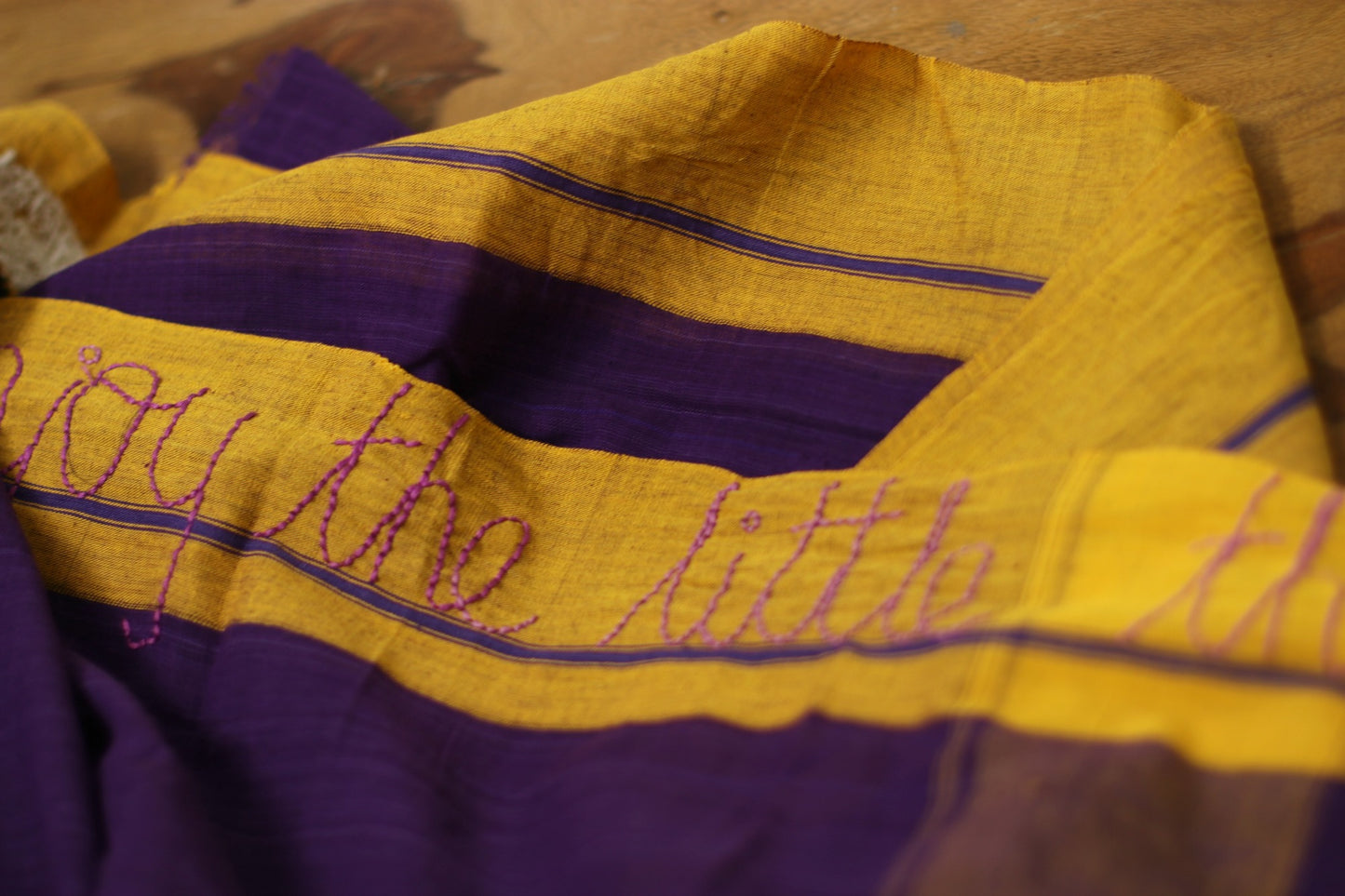 Buy Handloom Cotton Saree : Grazing In The Drak Embroidered Cotton Saree