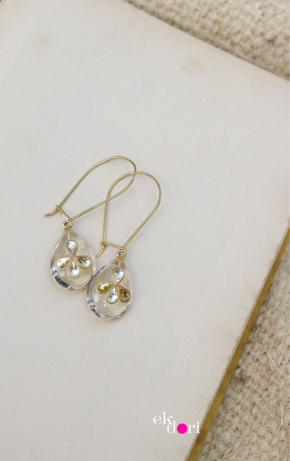 The Raindrop Silver Statement Earrings : Statement Silver Jewellery