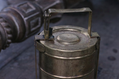 Vintage Brass Home Decor : Vintage Brass Indian Tiffin Carrier