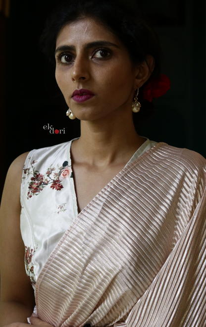 Vintage Rose Saree Blouse : Buy Cotton Satin Saree Blouse