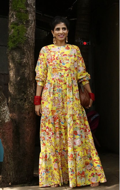 Boho Princess : Festive Cotton Maxi Dress